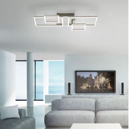 Leuchten Direkt 14030-55 - LED fastsatt Ljuskrona  IVEN 2xLED/12W/230V + 2xLED/5,5W