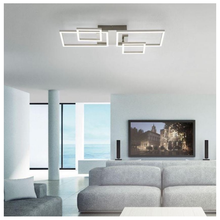 Leuchten Direkt 14030-55 - LED fastsatt Ljuskrona  IVEN 2xLED/12W/230V + 2xLED/5,5W