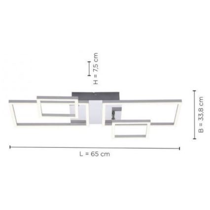 Leuchten Direkt 14030-55 - LED fastsatt Ljuskrona  IVEN 2xLED/12W/230V + 2xLED/5,5W