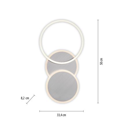 Leuchten Direkt 14116-55 - LED taklampa SEVENT LED/25,5W/230V matt krom