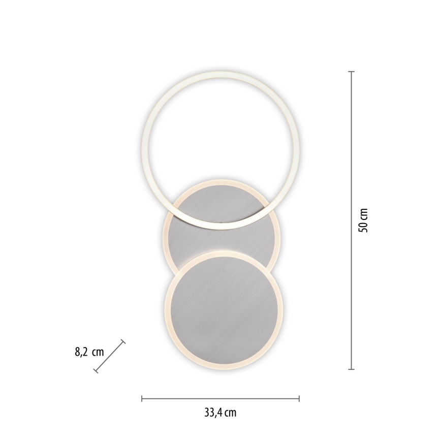 Leuchten Direkt 14116-55 - LED taklampa SEVENT LED/25,5W/230V matt krom