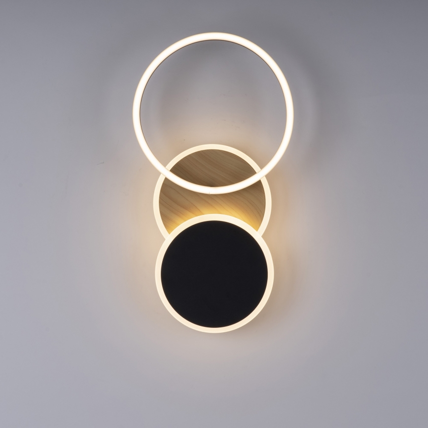 Leuchten Direkt 14116-78 - LED taklampa SEVENT LED/25,5W/230V svart/brun