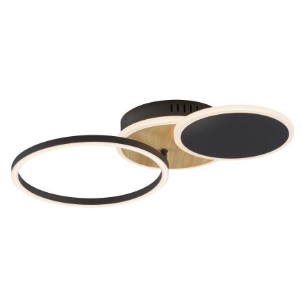 Leuchten Direkt 14116-78 - LED taklampa SEVENT LED/25,5W/230V svart/brun