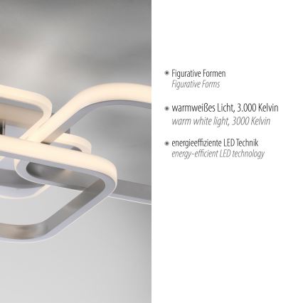 Leuchten Direkt 14117-55 - LED taklampa LED/36W/230V matt krom