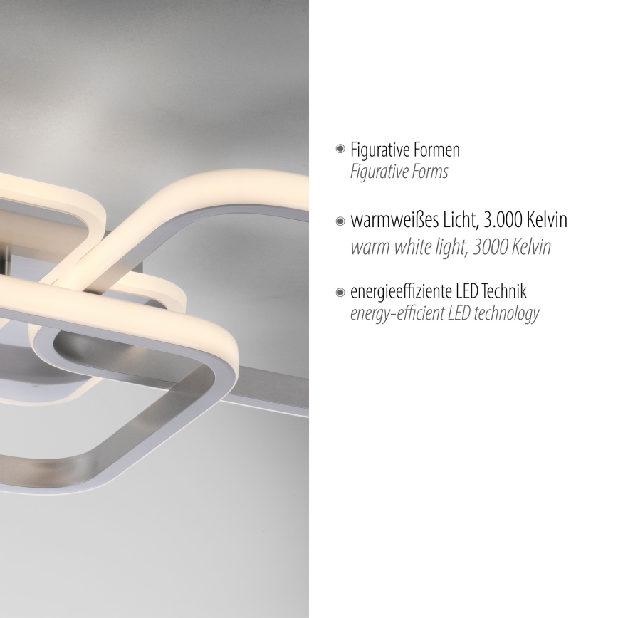 Leuchten Direkt 14117-55 - LED taklampa LED/36W/230V matt krom