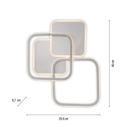 Leuchten Direkt 14117-55 - LED taklampa LED/36W/230V matt krom