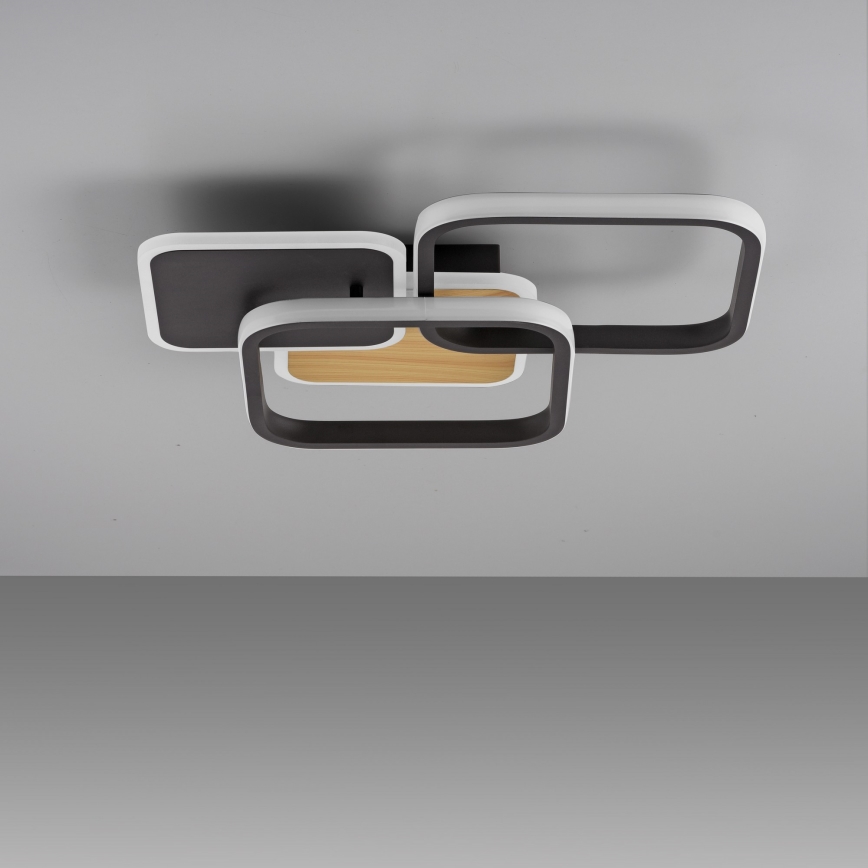 Leuchten Direkt 14117-78 - LED taklampa SEVENT LED/36W/230V svart/brun