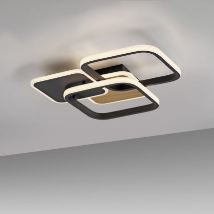 Leuchten Direkt 14117-78 - LED taklampa SEVENT LED/36W/230V svart/brun