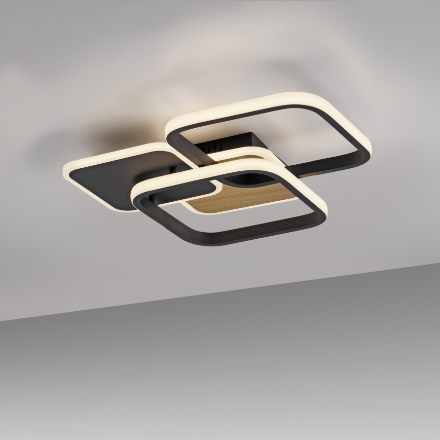 Leuchten Direkt 14117-78 - LED taklampa SEVENT LED/36W/230V svart/brun