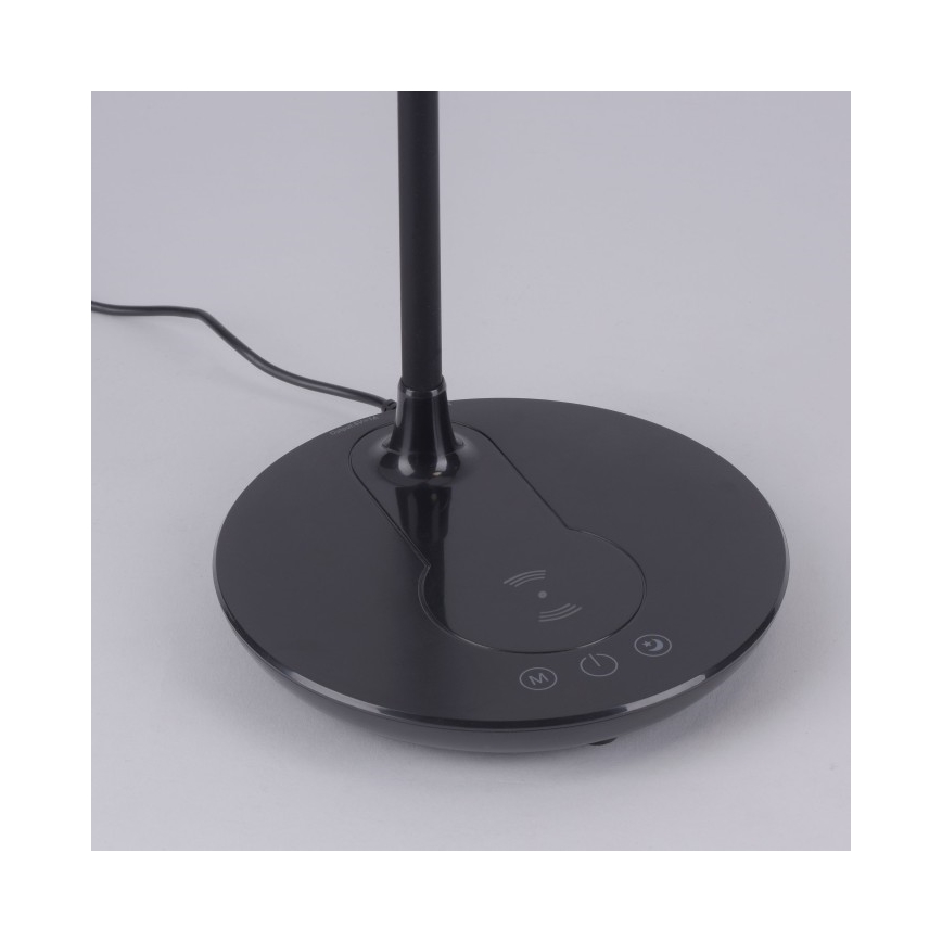 Leuchten Direkt 14416-18 - LED ljusreglerad touch bordslampa  med trådlös laddning  ASTRID LED/5W/230V 3000/4000/5500K + USB