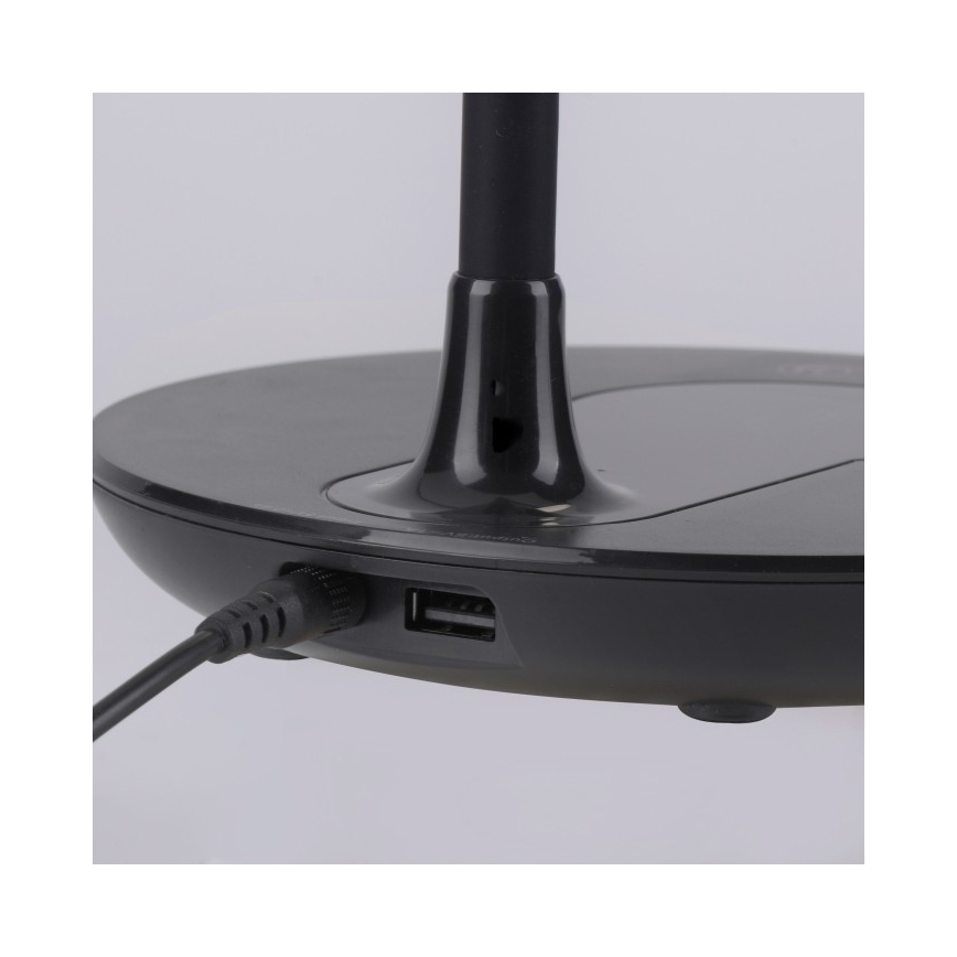 Leuchten Direkt 14416-18 - LED ljusreglerad touch bordslampa  med trådlös laddning  ASTRID LED/5W/230V 3000/4000/5500K + USB