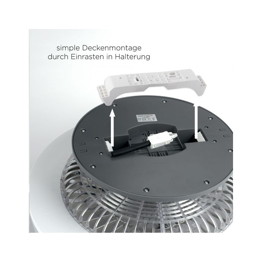 Leuchten Direkt 14645-55 - LED-lampa med fläkt LEONARD LED/27W/230V