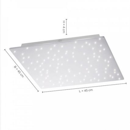 Leuchten Direkt 14671-55 - LED ljusreglerad taklampa  SPARKLE LED/18W/230V 2700-5000K + fjärrkontroll 