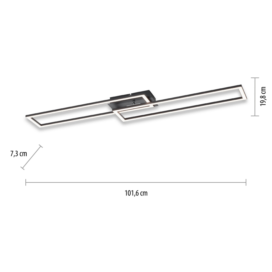Leuchten Direkt 14691-18 - LED dimbar taklampa IVEN LED/36W/230V