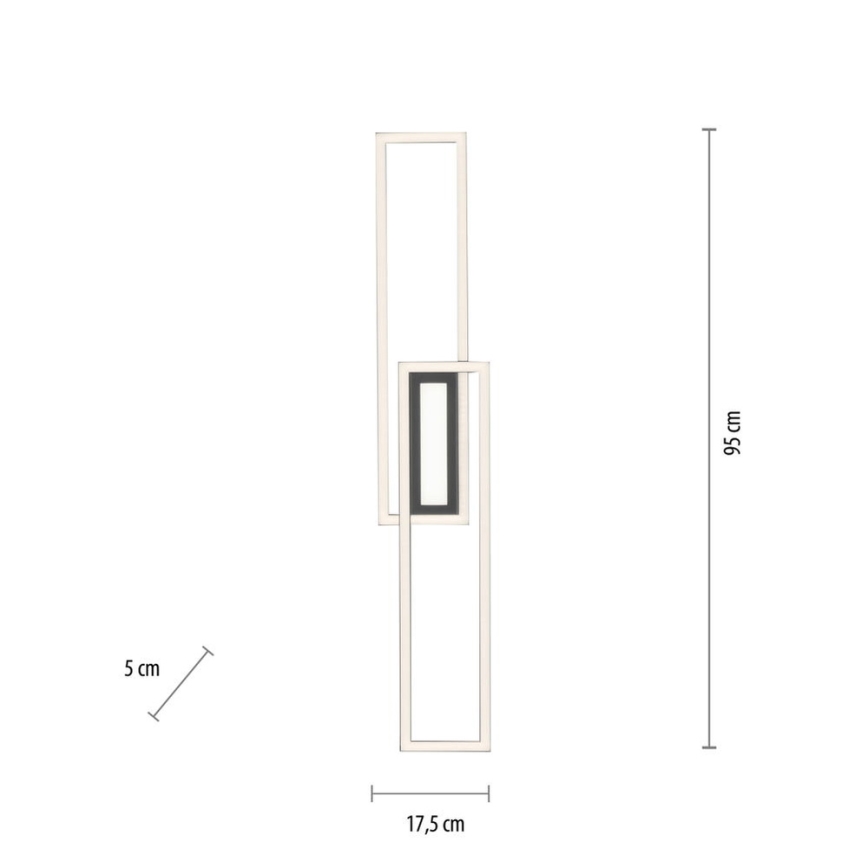 Leuchten Direkt 14696-18 - LED dimbar taklampa ASMIN LED/45W/230V svart