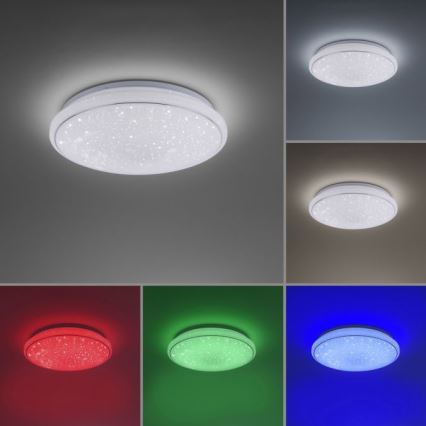 Leuchten Direkt 14743-16 - LEDRGB ljusreglerad taklampa  JUPI LED/28W/230V Tuya 2700-5000K + fjärrkontroll