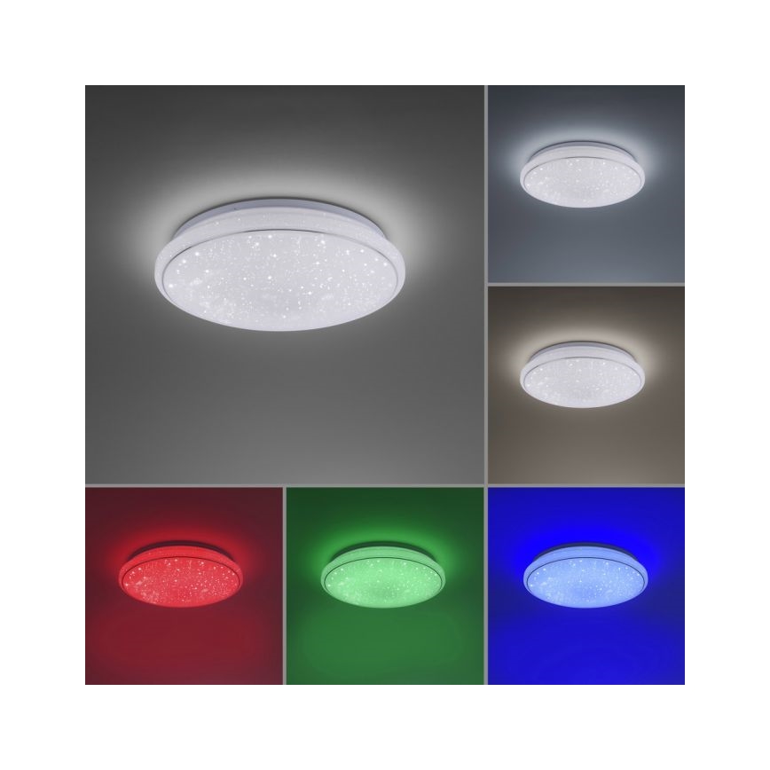 Leuchten Direkt 14743-16 - LEDRGB ljusreglerad taklampa  JUPI LED/28W/230V Tuya 2700-5000K + fjärrkontroll