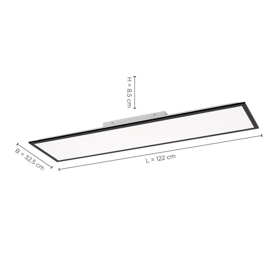 Leuchten Direkt 14757-18 - LED ljusreglerad fastsatt panel  FLAT LED/36W/230V 2700-5000K svart  + fjärrkontroll