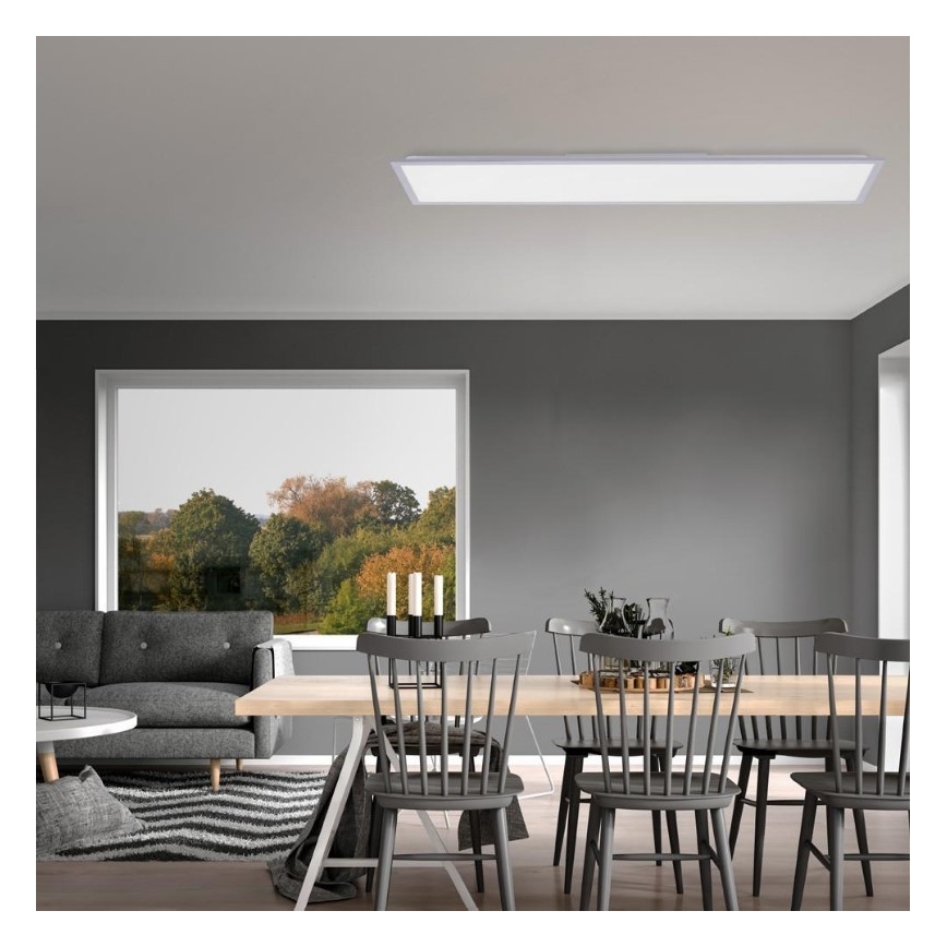 Leuchten Direkt 14757-21 - LED ljusreglerad fastsatt panel  FLAT LED/36W/230V 2700-5000K silver + fjärrkontroll