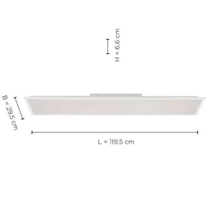 Leuchten Direkt 14762-16 - LED dimbar armatur STARRYFLAT LED/36W/230V + fjärrkontroll