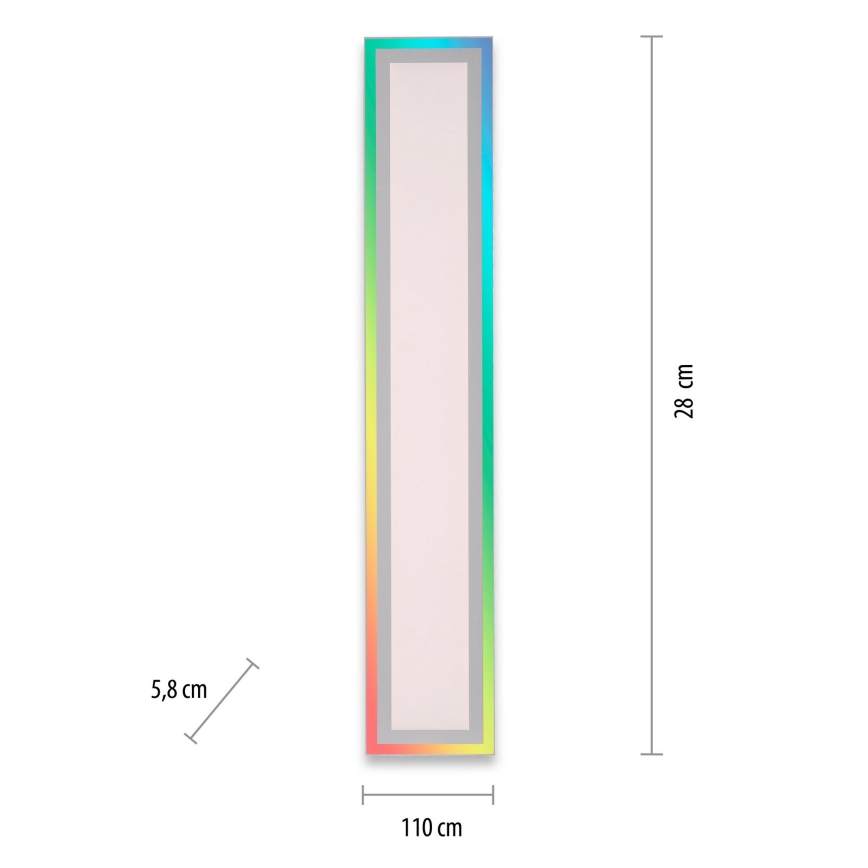 Leuchten Direkt 14901-16 - LED RGB dimbar taklampa EDGING LED/24W/230V + fjärrkontroll