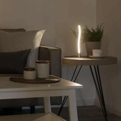 Leuchten Direkt 15128-55 - LED bordslampa  WAWE LED/3W/230V matt krom