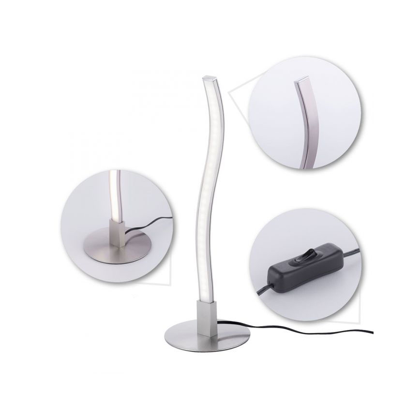 Leuchten Direkt 15128-55 - LED bordslampa  WAWE LED/3W/230V matt krom