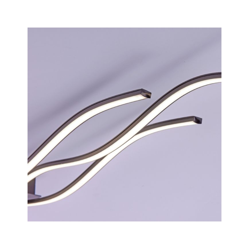 Leuchten Direkt 15167-18-LED fastsatt Ljuskrona  WAWE 2xLED/12,5W/230V+1xLED/17W svart 