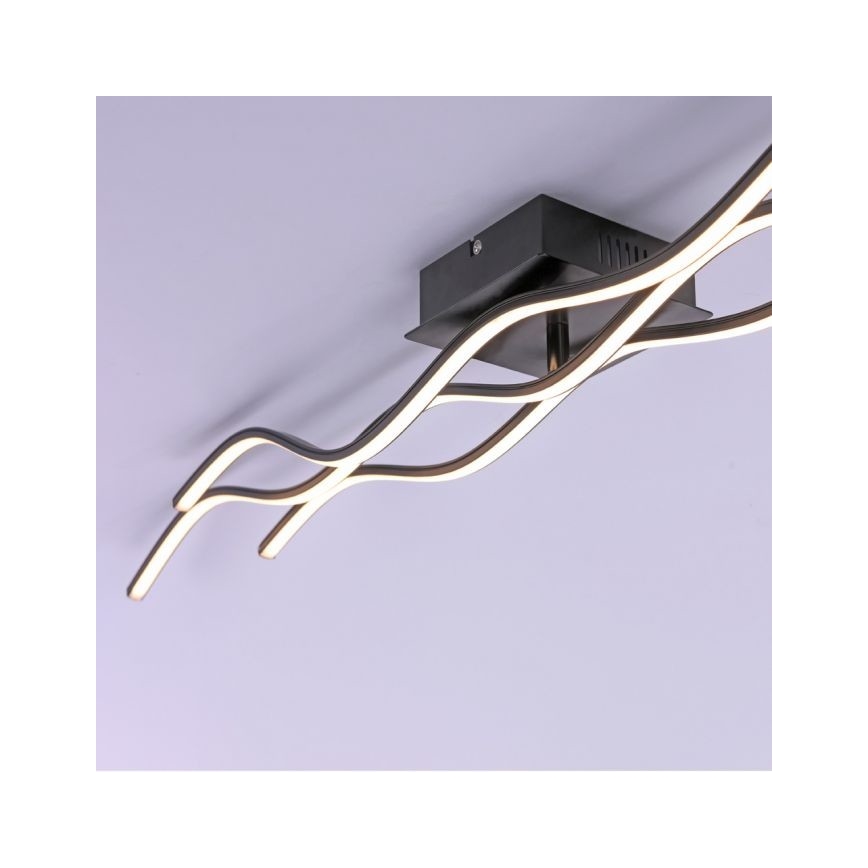 Leuchten Direkt 15167-18-LED Ytmonterad taklampa WAWE 2xLED/12,5W/230V+LED/17W svart