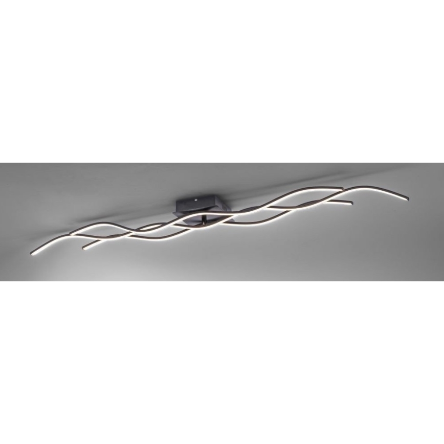 Leuchten Direkt 15167-18-LED Ytmonterad taklampa WAWE 2xLED/12,5W/230V+LED/17W svart