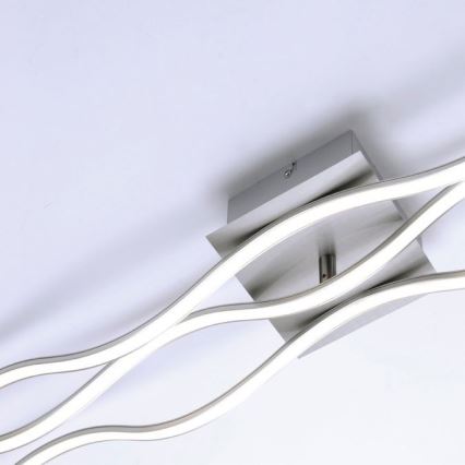 Leuchten Direkt 15167-55 - LED-ytmonterad taklampa WAWE 2xLED/12,5W/230V+LED/17W matt krom