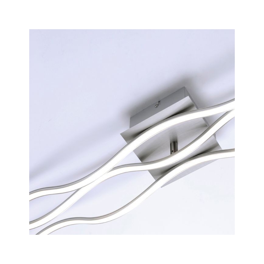 Leuchten Direkt 15167-55 - LED-ytmonterad taklampa WAWE 2xLED/12,5W/230V+LED/17W matt krom