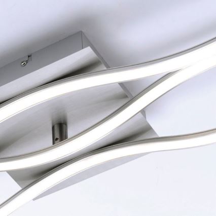 Leuchten Direkt 15167-55 - LED-ytmonterad taklampa WAWE 2xLED/12,5W/230V+LED/17W matt krom