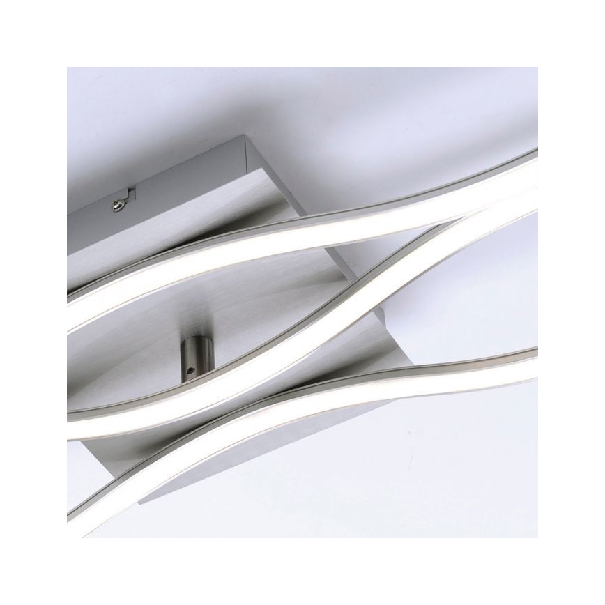 Leuchten Direkt 15167-55 - LED-ytmonterad taklampa WAWE 2xLED/12,5W/230V+LED/17W matt krom