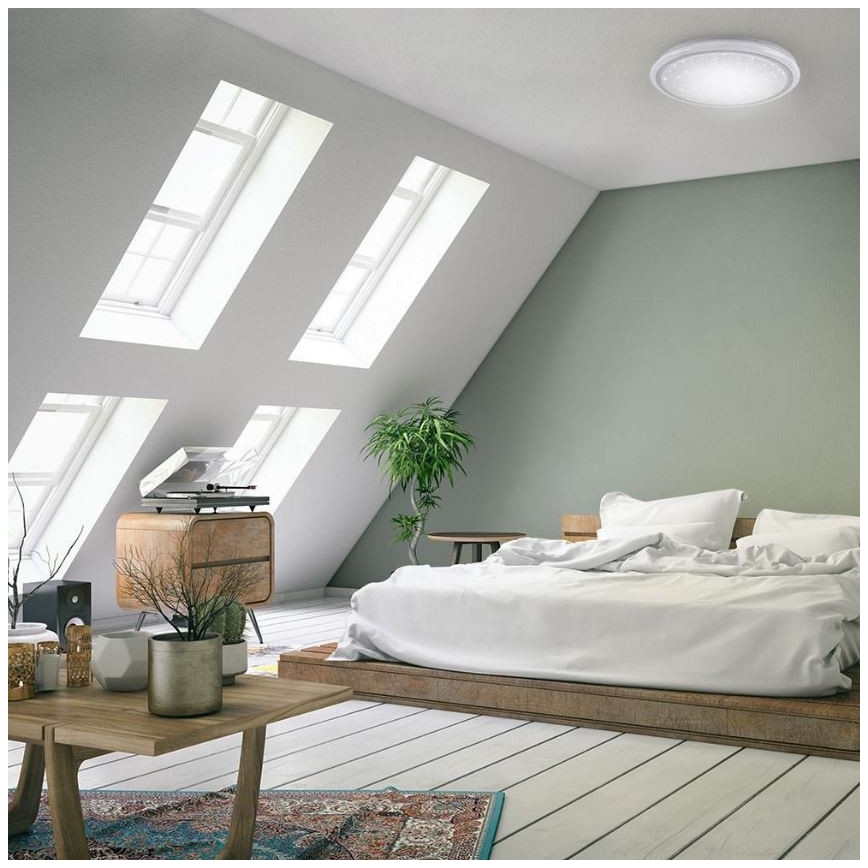 Leuchten Direkt 15220-16 - LEDRGB ljusreglerad taklampa  LUISA LED/28W/230V + fjärrkontroll 