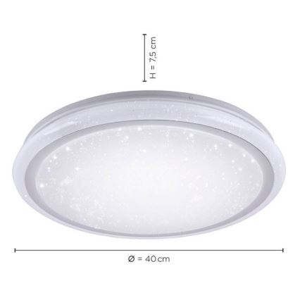 Leuchten Direkt 15220-16 - LEDRGB ljusreglerad taklampa  LUISA LED/28W/230V + fjärrkontroll 