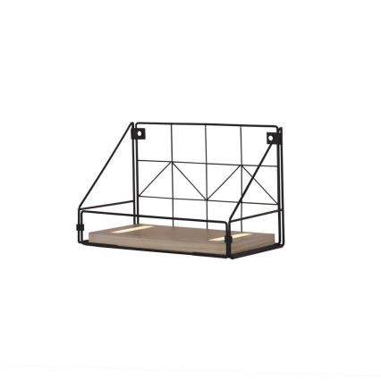 Leuchten Direkt 15276-18 - Shelf med LED-belysning BOARD 2xLED/1,75W/230V 30 cm eukalyptus