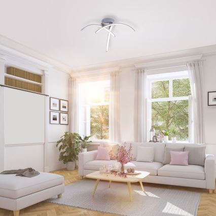 Leuchten Direkt 15341-55 - LED fäst ljuskrona VALERIE 3xLED/3,7W/230V