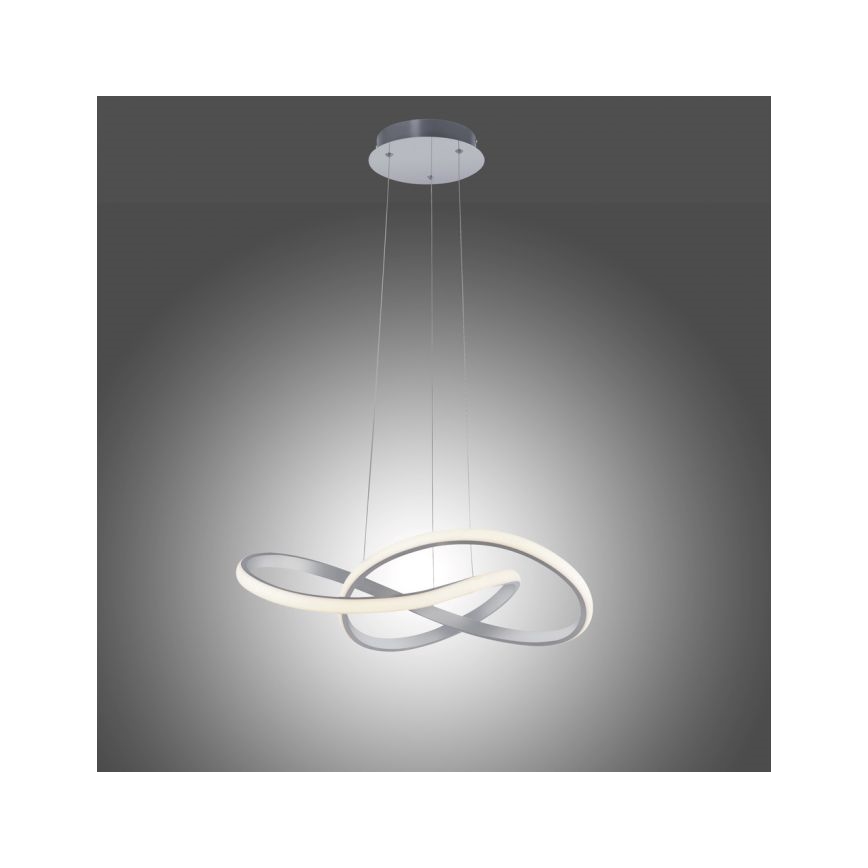 Leuchten Direkt 15402-95 - LED ljusreglerad Ljuskrona med upphängningsrem  MARIA LED/25W/230V matt krom