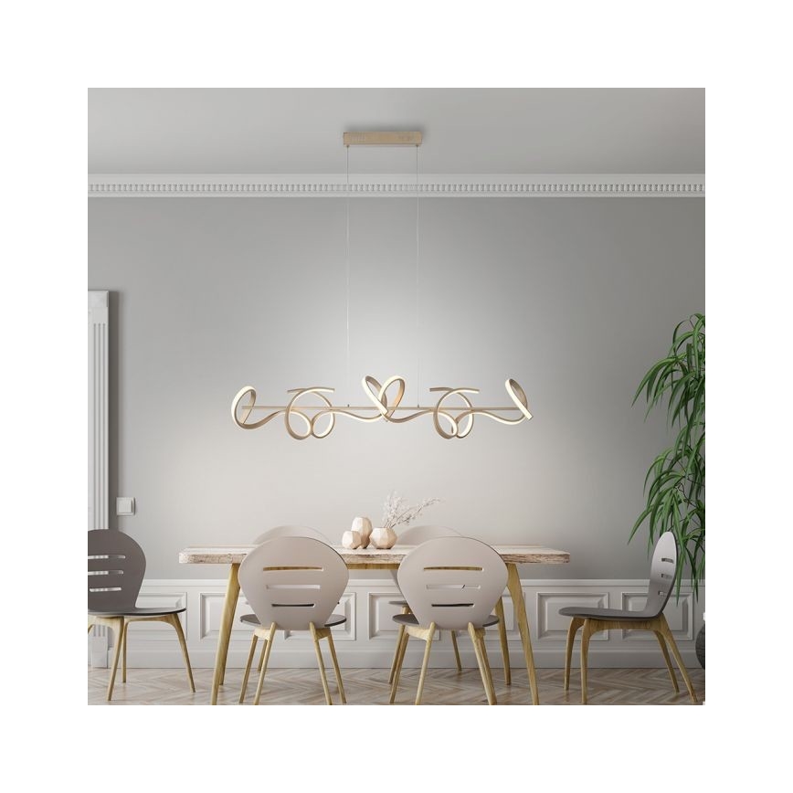 Leuchten Direkt 19033-60 - LED ljusreglerad ljuskrona på snöre CURLS LED/40,8W/230V