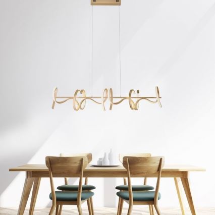 Leuchten Direkt 19033-60 - LED ljusreglerad ljuskrona på snöre CURLS LED/40,8W/230V