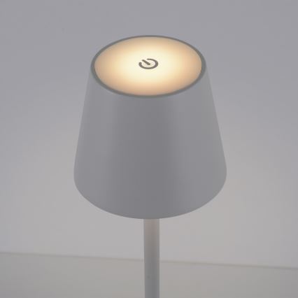 Leuchten Direkt 19250-16 - LED Utomhusbordslampa med dimmer, uppladdningsbar EURIA LED/3W/5V 2600 mAh IP54 vit