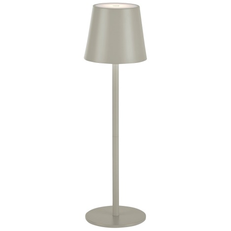 Leuchten Direkt 19250-40 - LED Utomhusdimbar uppladdningsbar bordslampa EURIA LED/3W/5V IP54 grå