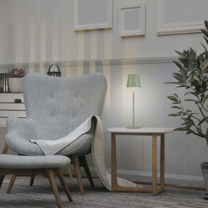 Leuchten Direkt 19250-43 - LED Utomhusdimbar uppladdningsbar bordslampa EURIA LED/3W/5V IP54 grön