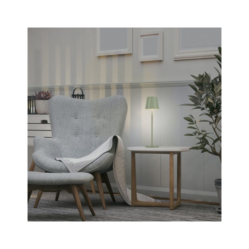 Leuchten Direkt 19250-43 - LED Utomhusdimbar uppladdningsbar bordslampa EURIA LED/3W/5V IP54 grön