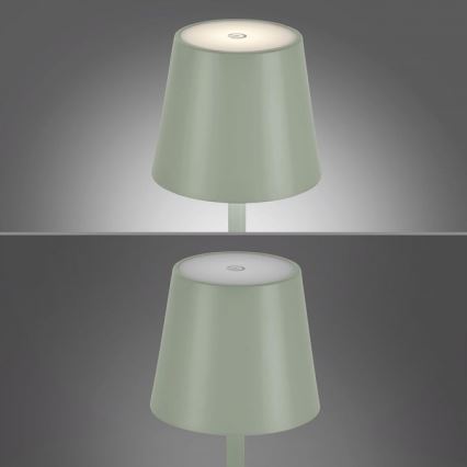Leuchten Direkt 19250-43 - LED Utomhusdimbar uppladdningsbar bordslampa EURIA LED/3W/5V IP54 grön