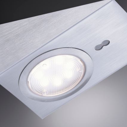Leuchten Direkt 84111-55-3 - UPPSÄTTNING 3x LED Möbelbelysning med sensor THEO LED/3,6W/230V