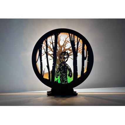 Li-Go 23613/DUB2 - Dimbar dekorativ LED-bordslampa LED/12W/230V 20x22 cm ek/Grut