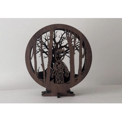 Li-Go 23613/DUB2 - Dimbar dekorativ LED-bordslampa LED/12W/230V 20x22 cm ek/Grut