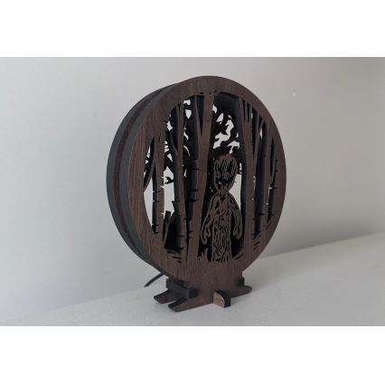 Li-Go 23613/DUB2 - Dimbar dekorativ LED-bordslampa LED/12W/230V 20x22 cm ek/Grut